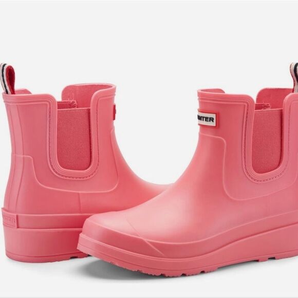 Hunter Shoes - Hunter Tabitha Chelsea Waterproof Rain Boots- Medium Pink